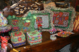 Kuna Indian Folk Art Mola Blouse Panel from San Blas Island, Panama. Great Quality Hand stitched Reverse Applique: Colorful, Detailed: Stunning Butterfly,  16” X 12” (4B)