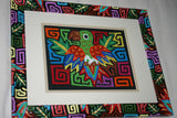 Kuna Indian Mola Blouse Panel from San Blas Islands, Panama. Handstitched Applique: Chief's Trousers, Pantalones, Britches ,Party Pants 16.5" x 13.5" (78B)