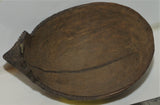 Rare Old “Big Man” Coconut Shell Cannibal Spoon or Ompi from the Azera (Adzera) People, Markham Valley, Morobe Province. Papua New Guinea. Private Collection, Mid 20th Century. ITEM SP4C, Good patina. Frogmouth handle
