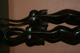 Rare Hand Carved Ebony Wood Chief Power staff, magic amulet meant to intimidate & scare evil spirits, Trobriand Islands, Massim Culture, Kula Ring, South Pacific