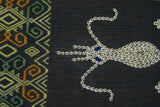 2 HANDWOVEN SUMBA HINGGI SONGKET IKAT TEXTILES FOR THE PRICE OF 1. MADE WITH HANDSPUN COTTON DYED WITH NATURAL PIGMENTS. ADORNED WITH MOTIFS CREATED WITH NASSA SHELLS SR32 (52" x 13.25") & SR33 (51" x 13")