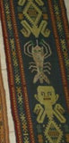 CHOICE OF Hand woven Sumba Hinggi Songket Ikat (56" X 13.5") Made with Handspun Cotton, Dyed with Natural Pigments Adorned with Animal Motifs Hand sewn with tiny Nassa Shells (SR14 AND/OR SR15) earthtones wall decor