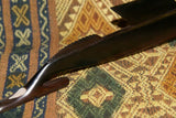 Rare South Pacific Art hand carved Ebony Big Game Fish Tarpon Mother Pearl 1A41.