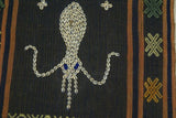 2 HANDWOVEN SUMBA HINGGI SONGKET IKAT TEXTILES FOR THE PRICE OF 1. MADE WITH HANDSPUN COTTON DYED WITH NATURAL PIGMENTS. ADORNED WITH MOTIFS CREATED WITH NASSA SHELLS SR32 (52" x 13.25") & SR33 (51" x 13")
