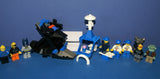 9 RARE LEGO STUDIO MONSTERS & SPORTS & BATMAN MINIFIGURES FROM STUDIO GRAVITY GAMES, PLUS 2 CUSTOM BUILDS: RACE BOAT & PICNIC SET (96pcs) KIT ITEM 67 (FROM YEARS 2000-2010)