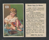 EPHEMERA AMERICANA WHIMSICAL ART: 1800's ANTIQUE VICTORIAN ADVERTISING TRADE CARD, FRAMED WITH STAND: PEARLINE SOAP, "A WIFE'S VICTORY" (DFPO1M) VINTAGE HAND PAINTED FRAME DESIGNER COLLECTOR COLLECTIBLE WALL DÉCOR UNIQUE