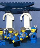 1998-2009 VERY RARE RETIRED LEGO MFS: 11 HARD TO FIND NINJAS CAS049, CAS050, CAS052, CAS053, CAS054 & SAMURAI CAS055 MINIFIGURES WITH ACCESSORIES, 3 BUILDS: AIRBOAT, BARBECUE, CHINATOWN GATEWAY (131 PCS) KIT 62