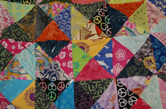 BOHEMIAN BATIK CRAZY QUILTS, PATCHWORK FROM JAVA, INDONESIA