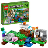 NOW RARE RETIRED LEGO MINECRAFT: The Iron Golem WITH 3 MINIFIGURES GOLEM, ALEX & ZOMBIE, BABY PIG,  TOOLS, ACCESSORIES, 21123, Age 6-12 (208 PIECES) YEAR 2016 COMPLETE, BOX & BOOKLETS INCLUDED.