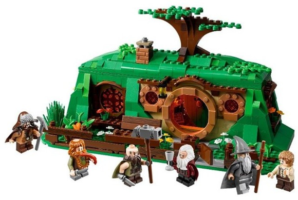 NOW RARE RETIRED 2012 LEGO 79003 WITH BOX & BOOKS: The Hobbit, Bilbo Baggins An Unexpected Gathering with 652 PIECES, HOUSE, TREE, MANY ACCESSORIES, 6 Minifigures, Gandalf, Bilbo (Shire Outfit) & 4 dwarves: Balin, Dwalin, Bombur & Bofur. AGE 9-14