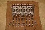 Rare Maro Tapa loin Bark Cloth (Kapa in Hawaii), from Lake Sentani, Irian Jaya, Papua New Guinea. Hand painted by a Tribal Artist with natural pigments: Spiritual Stylized Fish Motifs & swordfish 31.5" x 24.5" (no 3)