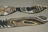 RARE MINDJA MINJA HAND CARVED YAM HARVEST UNIQUE CELEBRATION MASK POLYCHROME  WITH NATURAL PIGMENTS, PAPUA NEW GUINEA PRIMITIVE ART HIGHLY COLLECTIBLE & EXTREMELY DECORATIVE 11A4: 28.25"X 6.25