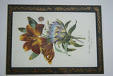 SIGNED DETAILED ARTIST HAND PAINTED FRAME MATS REDOUTE PRINT RE8 WATERLILY LIS