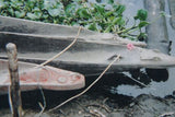 South Pacific Art, Old rare large Ceremonia hand carved Ramu wooden Platter once used during initiations to serve Sago & grub collected on the Ramu River, Collectible oceanic art, Papua New Guinea, 60A5, 30"x11"