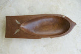 HUGE 20”x 7”x3” STUNNING ROSEWOOD MUSEUM MASTERPIECE SAGO PLATTER DISH BOWL DELICATELY CARVED INTO A LARGE FISH BY RENOWNED TRIBAL SCULPTOR FROM REMOTE TROBRIAND ISLANDS MELANESIA MASSIM SOUTH PACIFIC COLLECTOR DESIGNER 2A39