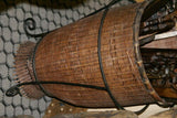 done 2 Rare Old Asian Collectible Open Weave Storage Rattan Baskets Borneo Very Large