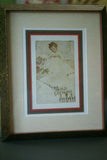 Original Lithograph by J. Willcox Smith from 1905 over 115 years old  Actual illustration from the 1905 edition of Robert Louis Stevenson’s classic poetry volume “A Child’s Garden Of Verses” Matted and Framed professionally in hand painted signed frame