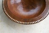 HUGE 17”x 4” STUNNING UNIQUE HAND CARVED ROSEWOOD MUSEUM MASTERPIECE SERVING PLATTER DISH BOWL WITH MOTHER OF PEARL TEAR INSERTS & DELICATE LACY BORDER RENOWNED SCULPTOR TROBRIAND ISLANDS MELANESIA SOUTH PACIFIC  KULA RING COLLECTOR DESIGNER 2A67