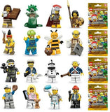 BRAND NEW, NOW RARE, RETIRED LEGO MINIFIGURE COLLECTIBLE: DECORATOR PAINTER WITH PAIL & PAINT ROLLER, HAT & BLACK BASE (Serie 10) 71001, YEAR 2013, 9 PIECES