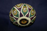 Colorful Highly Collectible & Unique (DARIEN RAINFOREST ART, PANAMA) MUSEUM QUALITY with INTRICATE MINUTE WEAVE  American Wounaan Indian Hösig Di Minute Diamond Motif Art Basket 300A43 designer collector decor