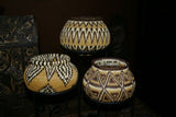 Colorful Highly Collectible & Unique from the DARIEN RAINFOREST of PANAMA, MUSEUM QUALITY with INTRICATE, TIGHT & MINUSCULE WEAVE FROM American Indian renown Artist  Finest Zigzag Earthtone Basket 300A13