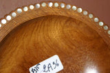 STUNNING ONE OF A KIND HAND CARVED ROSEWOOD MUSEUM MASTERPIECE SERVING PLATTER DISH BOWL WITH MOTHER OF PEARL INSERTS & DELICATE LACY BORDER RENOWNED SCULPTOR REMOTE TROBRIAND ISLANDS MELANESIA SOUTH PACIFIC  KULA RING COLLECTOR DESIGNER 2A36