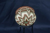Colorful Highly Collectible from the DARIEN RAINFOREST, PANAMA, MUSEUM QUALITY INTRICATE with MINUSCULE WEAVING Unique Renown American Indian Artist Earthtone Tight Minuscule Weave Star Motif Basket 300A7