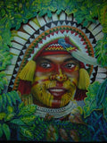 Papua Era River Ritual Spirit Bravery Polychrome Gope Board Trophy Shield 10A3