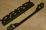 2 Hand carved Wood Elegant Unique Display Hanger Rack Rods Bars with Ornate Finials at each end 47" Long Created to Display Precious Textiles: Antique Tapestry Runner Obi Needlepoint Fabric Panel Quilt Rare Cloth etc… Designer Collector Wall Décor