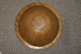 14.5”x 14.5” x 5” HAND CARVED KWILA SAGO PLATTER DISH BOWL WITH DELICATE LACY INCISED BORDERS ADORNED WITH MOTHER OF PEARL INSERTS CREATED WITH RUDIMENTARY TOOLS  BY TRIBAL SCULPTOR TROBRIAND ISLANDS MELANESIA SOUTH PACIFIC  COLLECTOR DESIGNER ART 2A76