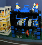 9 CUSTOM LEGO SETS (1911 pcs) WITH 58 NOW RARE RETIRED MINIFIGURES FROM LEGO TOWN (1978-2010). BUILDS: HOSPITAL, AMBULANCE, HELICOPTER, SUNSHINE CAFE, FLORIST, HOT DOG STAND, POST OFFICE, CRANE, POLICE VEHICLES, TRUCKS, ROAD, SO MANY ACCESSORIES (KIT 12)