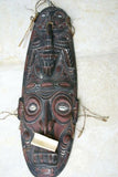 Kaningara Ancestral Hand carved Polychrome Shaman Spirit Mask Sepik Guinea A18 .