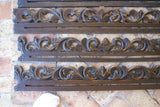 UNIQUE INTRICATELY HAND CARVED ORNATE WOOD HANGER 32” LONG (ROD, RACK) USED TO DISPLAY RARE OR PRECIOUS TEXTILES ON THE WALL, SUPERB BAS RELIEF CHOICE BETWEEN 3 LACY FOLIAGE VINES & FLOWER MOTIF ITEM 3022, 3025 OR 3026 COLLECTOR DESIGNER ARTWORK