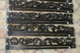 UNIQUE INTRICATELY HAND CARVED ORNATE WOOD HANGER 27” LONG (ROD, RACK) USED TO DISPLAY RARE OR PRECIOUS TEXTILES ON THE WALL, SUPERB BAS RELIEF CHOICE BETWEEN 3 LACY FOLIAGE VINES & FLOWER MOTIF ITEM 288, 292 OR 294 COLLECTOR DECORATOR DESIGNER WALL ART