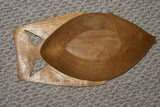 STUNNING ROSEWOOD WOOD MUSEUM MASTERPIECE SAGO PLATTER DISH BOWL DELICATELY CARVED INTO A LARGE FISH BY RENOWNED TRIBAL SCULPTOR FROM  REMOTE TROBRIAND ISLANDS MELANESIA SOUTH PACIFIC COLLECTOR DESIGNER 2A153 14"X7.25"x2”