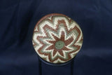 Colorful Highly Collectible from the DARIEN RAINFOREST, PANAMA, MUSEUM QUALITY INTRICATE with MINUSCULE WEAVING Unique Renown American Indian Artist Earthtone Tight Minuscule Weave Star Motif Basket 300A7