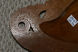 HUGE 14.5”x 6”x 2” STUNNING ROSEWOOD MUSEUM MASTERPIECE SAGO PLATTER DISH BOWLWITH INCISED MOTIFS DELICATELY CARVED INTO A LARGE FISH BY RENOWNED TRIBAL SCULPTOR FROM REMOTE TROBRIAND ISLANDS MELANESIA MASSIM SOUTH PACIFIC COLLECTOR 2A43