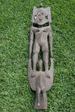 Older Tribal Ancestor Hand Carved Suspension Hook 30A0 Kabriman Sepik PNG 64"