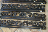 UNIQUE INTRICATELY HAND CARVED ORNATE WOOD HANGER 27” LONG (ROD, RACK) USED TO DISPLAY RARE OR PRECIOUS TEXTILES ON THE WALL, SUPERB BAS RELIEF CHOICE BETWEEN 3 LACY FOLIAGE VINES & FLOWER MOTIF ITEM 288, 292 OR 294 COLLECTOR DECORATOR DESIGNER WALL ART