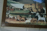 done NOAH ARK IN HAND PAINTED FRAME BY ARTIST ART HOME DECOR 22" X 18 3 /4" GREAT