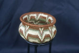 Colorful Highly Collectible from the DARIEN RAINFOREST, PANAMA, MUSEUM QUALITY INTRICATE with MINUSCULE WEAVING Unique Renown American Indian Artist Earthtone Tight Minuscule Weave Star Motif Basket 300A7