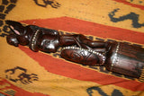 Melanesia South Pacific Art Trobriand Mother Pearl Salty Crocodile Carving 1A22.