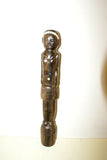 Primitive South Pacific Art Ebony Pearl Sculpture Effigy Staff Totem Hand carved