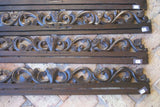 UNIQUE INTRICATELY HAND CARVED ORNATE WOOD HANGER 32” LONG (ROD, RACK) USED TO DISPLAY RARE OR PRECIOUS TEXTILES ON THE WALL, SUPERB BAS RELIEF CHOICE BETWEEN 5 LACY FOLIAGE VINES & FLOWER MOTIF ITEM 3017,18,19,20 OR 3021 COLLECTOR DESIGNER ART