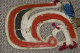 EXTREMELY RARE OCEANIC ART KIADIBA OR DANCE PADDLE FROM THE TROBRIAND ISLANDS, MELANESIA, PNG. HAND CARVED WOOD PAINTED WITH NATURAL DYES CIRCA 1950 AS SEEN IN MUSEUMS REPRESENTING RARE CULTURES COLLECTOR DESIGNER DECORATOR  HOME DECOR no 4A5F