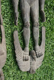 Authentic Suspension Hook Carving Figure Iatmul Tribe Sepik 50" Hand carved 30A2