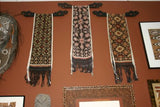 SOLD 4 Hand carved Wood Elegant Unique Display Hanger Rack Rods Bars with Ornate Finials at each end 51" Long Created to Display Precious Textiles: Antique Tapestry Runner Obi Needlepoint Fabric Panel Quilt Rare Cloth etc… Designer Collector Wall Décor