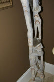 Rare Asmat Art Hand carved 5 ft+ Totem Pole Cannibal Head Hunter Idol Irian Jaya