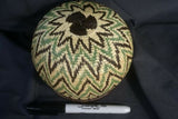 Colorful Highly Collectible & Unique (DARIEN RAINFOREST ART, PANAMA)  MUSEUM QUALITY WITH INTRICATE MINUSCULE WEAVE COLORFUL Authentic Wounaan American Indian Hösig Di Artist Basket with Zig Zag Motif 300A1 designer collector art decor
