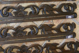 UNIQUE INTRICATELY HAND CARVED ORNATE WOOD HANGER 31” LONG (ROD, RACK) USED TO DISPLAY RARE OR PRECIOUS TEXTILES ON THE WALL, SUPERB BAS RELIEF CHOICE BETWEEN 6 LACY WAVES & DOLPHIN MOTIF ITEM 3008, 09,10,11,12 OR 1013 COLLECTOR DESIGNER ART